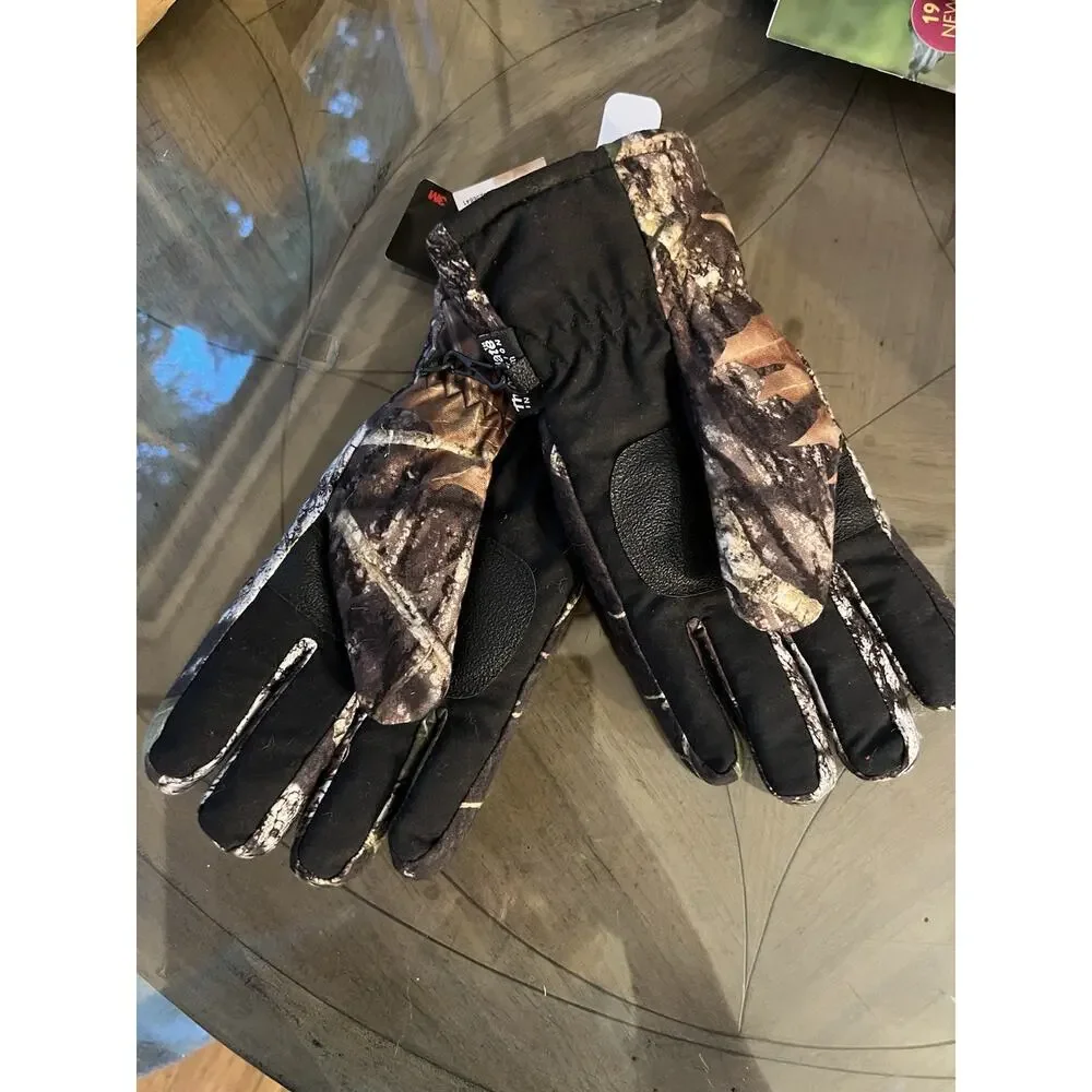 NWT Mossy Oak Hot Shot Junior Hunting Gloves Youth Large YL Waterproof 40gm Insl